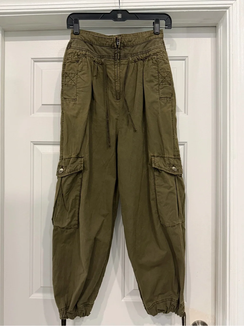 Free people dark green cargo pants